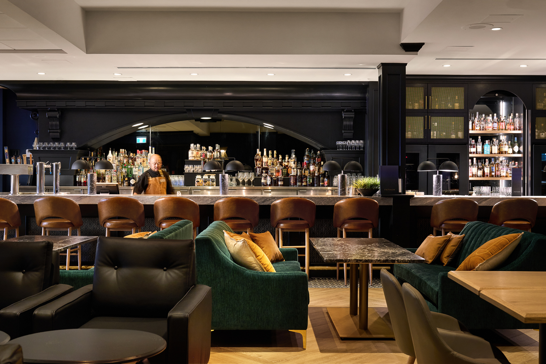 Bar with bartender